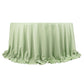 132" Sage Green Scuba Wrinkle Free Round Tablecloth, Seamless Scuba Polyester Tablecloth