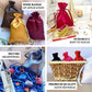 Champagne satin drawstring bags for weddings and parties, 60-pack, 5"x7".