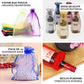 Black organza wine gift bags with drawstring, 100 pack, 6" x 15".