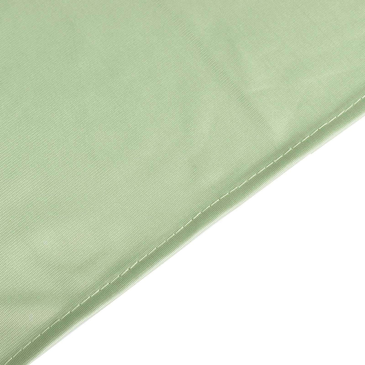60"x102" Sage Green Scuba Wrinkle Free Rectangular Tablecloth, Scuba Polyester Tablecloth