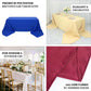 90"x156" Wine Seamless Premium Polyester Rectangular Tablecloth - 220GSM for 8 Foot Table With Floor