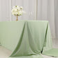 90"x156" Sage Green Scuba Wrinkle Free Rectangular Tablecloth, Seamless Scuba Polyester Tablecloth