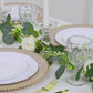 10-Pack Economy Round Plastic Charger Plates 13" in Taupe with Gold Beaded Rim, Stylish Dinner Party Serving Plates