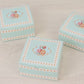 25-Pack Gift Boxes Vintage Rose Floral – Turquoise Cardstock Favor Boxes for Cookies, Candies, and Mini Keepsakes - 4"x4"x2"