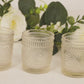 6-Pack Clear Glass Votive Tealight Holders - Stylish Primrose Design for Weddings & Décor