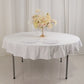 70" White Scuba Wrinkle Free Round Tablecloth, Scuba Polyester Tablecloth