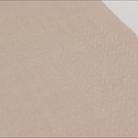 Taupe shimmer sheer table runner fabric close-up.