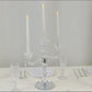 Crystal Taper Candle Holder with 3 Arms & Hanging Pendants – Elegant Table Centerpiece, 14"