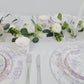 24 Pack Disposable Paper Cups in White Lavender Damask Floral Pattern, Elegant Party Cups - 9oz