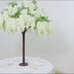 5ft Freestanding White Wisteria Artificial Tree – Cascading Silk Flower Display for Weddings & Events