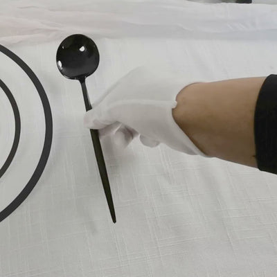 Black Heavy Duty Plastic Utensil Set