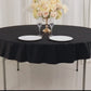 70" Black Scuba Wrinkle Free Round Tablecloth, Scuba Polyester Tablecloth