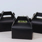 25 Pack Candy Gift Tote Gable Boxes, Matte Black Party Favor Treat Boxes - 6"x3.5"x7"