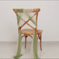 20-Pack Sheer Chair Drape Decor in Dusty Sage Green and Beige – 9ft Shimmer Sash, Wrinkle-Free