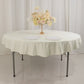 70" Ivory Scuba Wrinkle Free Round Tablecloth, Scuba Polyester Tablecloth