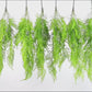 10 Pack Artificial Hanging Fern Bushes – 32" Asparagus Fern Trailing Plants for Green Wall, Vertical