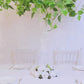 46" green artificial eucalyptus leaf vines ceiling canopy draping overhead.