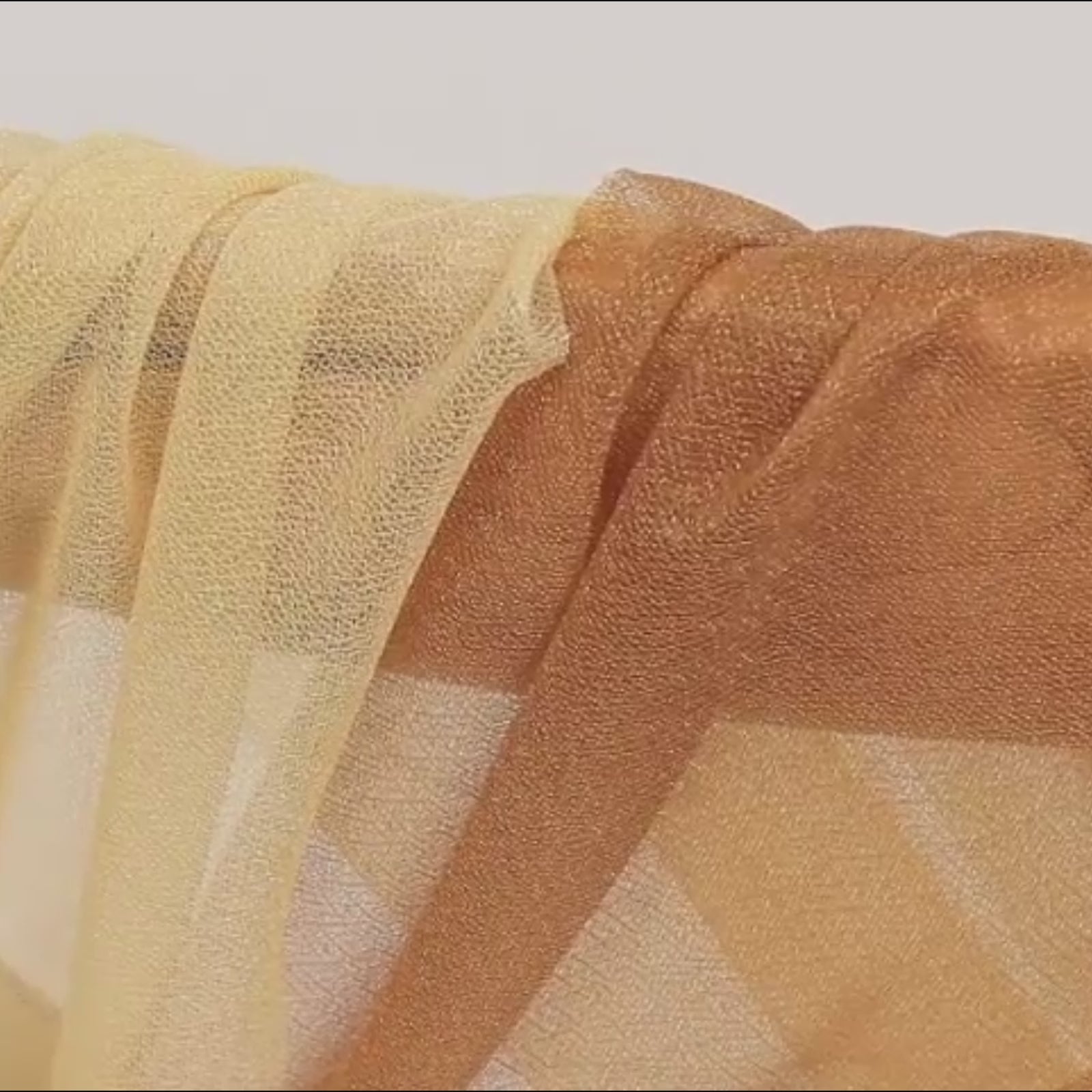 Champagne and gold sheer chair drape decor, 9ft shimmer sash.
