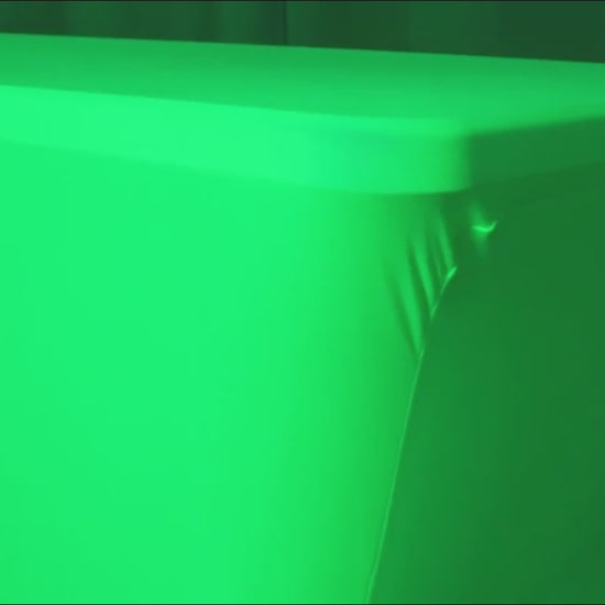 Glow Neon Green Fitted Spandex Tablecloth for 6ft Rectangle Tables