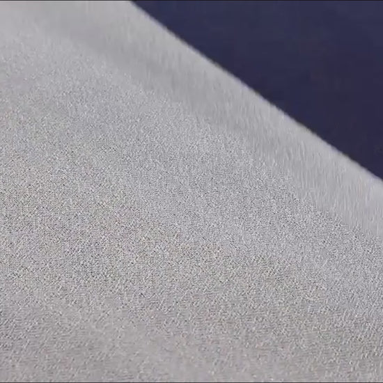 White shimmer sheer table runner, wrinkle-free fabric, perfect for elegant decor.