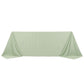90"x132" Sage Green Scuba Wrinkle Free Rectangular Tablecloth, Seamless Scuba Polyester Tablecloth
