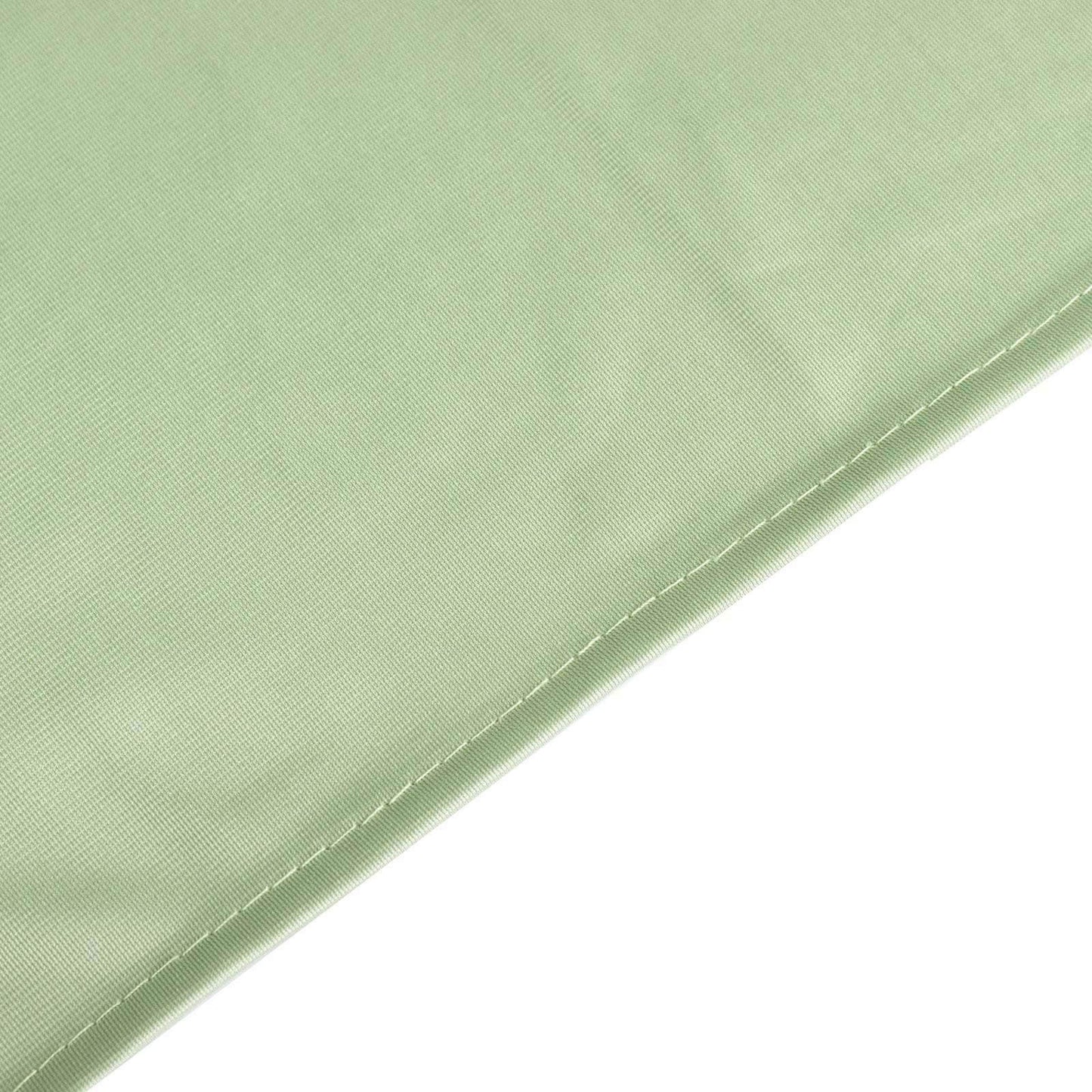 132" Sage Green Scuba Wrinkle Free Round Tablecloth, Seamless Scuba Polyester Tablecloth