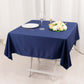54" Navy Blue Scuba Wrinkle Free Square Tablecloth, Scuba Polyester Tablecloth