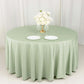 120" Sage Green Scuba Wrinkle Free Round Tablecloth, Seamless Scuba Polyester Tablecloth