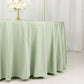 120" Sage Green Scuba Wrinkle Free Round Tablecloth, Seamless Scuba Polyester Tablecloth
