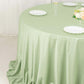 132" Sage Green Scuba Wrinkle Free Round Tablecloth, Seamless Scuba Polyester Tablecloth
