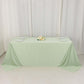 90"x132" Sage Green Scuba Wrinkle Free Rectangular Tablecloth, Seamless Scuba Polyester Tablecloth