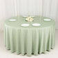 120" Sage Green Scuba Wrinkle Free Round Tablecloth, Seamless Scuba Polyester Tablecloth