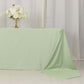 90"x156" Sage Green Scuba Wrinkle Free Rectangular Tablecloth, Seamless Scuba Polyester Tablecloth