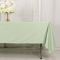 60"x102" Sage Green Scuba Wrinkle Free Rectangular Tablecloth, Scuba Polyester Tablecloth