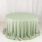 132" Sage Green Scuba Wrinkle Free Round Tablecloth, Seamless Scuba Polyester Tablecloth