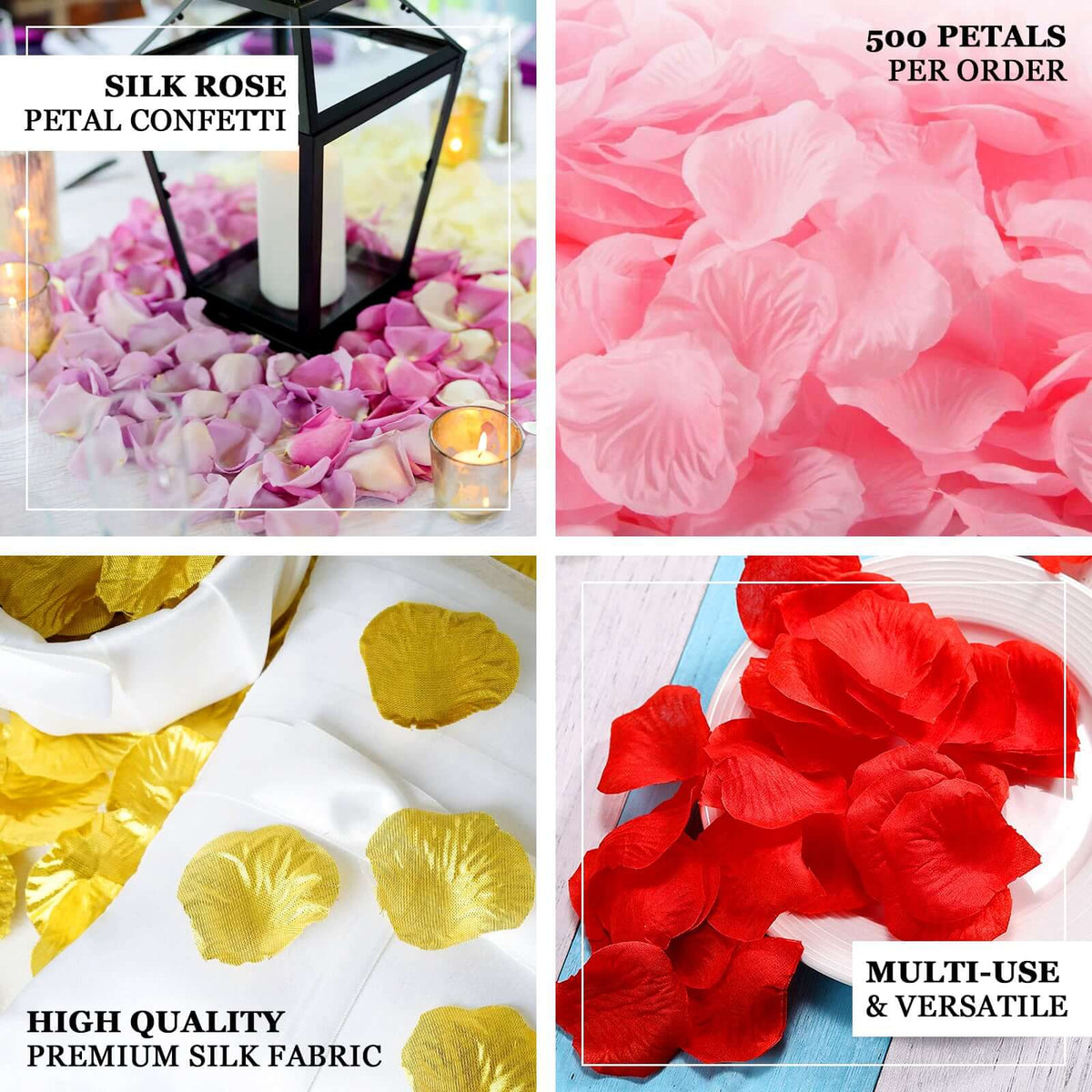 2000 Pack Silk Rose Petals Confetti, Lavender Lilac – Round Decorative Scatters for Tables