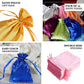 Yellow satin drawstring pouch gift bags for weddings and parties.