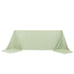 90"x156" Sage Green Scuba Wrinkle Free Rectangular Tablecloth, Seamless Scuba Polyester Tablecloth