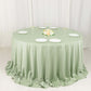 132" Sage Green Scuba Wrinkle Free Round Tablecloth, Seamless Scuba Polyester Tablecloth