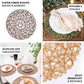 6-Pack Table Placemats Woven Fiber Design Denim Blue Round - Disposable Mats for Dining and Events 1
