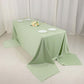90"x156" Sage Green Scuba Wrinkle Free Rectangular Tablecloth, Seamless Scuba Polyester Tablecloth