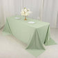 90"x132" Sage Green Scuba Wrinkle Free Rectangular Tablecloth, Seamless Scuba Polyester Tablecloth