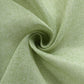 Sage green faux jute linen table runner fabric close-up.