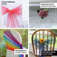 Fuchsia organza chair sashes for weddings, 20 pack, 6"x108".