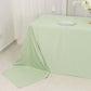 90"x156" Sage Green Scuba Wrinkle Free Rectangular Tablecloth, Seamless Scuba Polyester Tablecloth