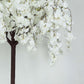 5ft Artificial Cherry Blossom Tree White – Silk Sakura Wishing Tree with Sturdy Metal Base & Realist
