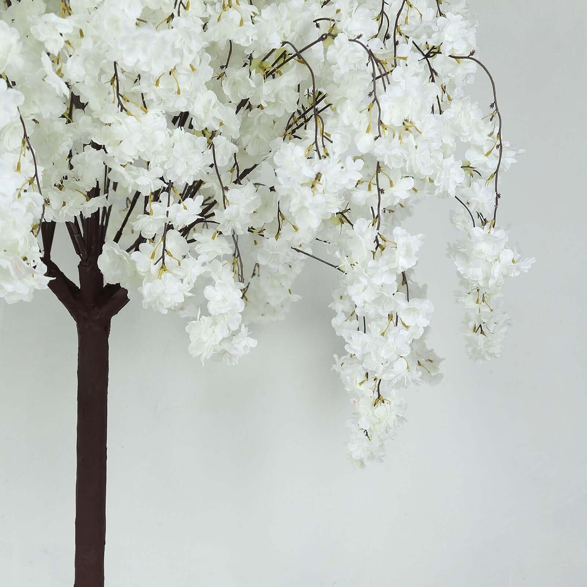 5ft Artificial Cherry Blossom Tree White – Silk Sakura Wishing Tree with Sturdy Metal Base & Realist