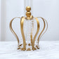 Clear acrylic crystal diamond garland chain bead roll on a decorative crown.