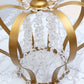 30ft clear acrylic crystal diamond garland chain bead roll in gold and clear.