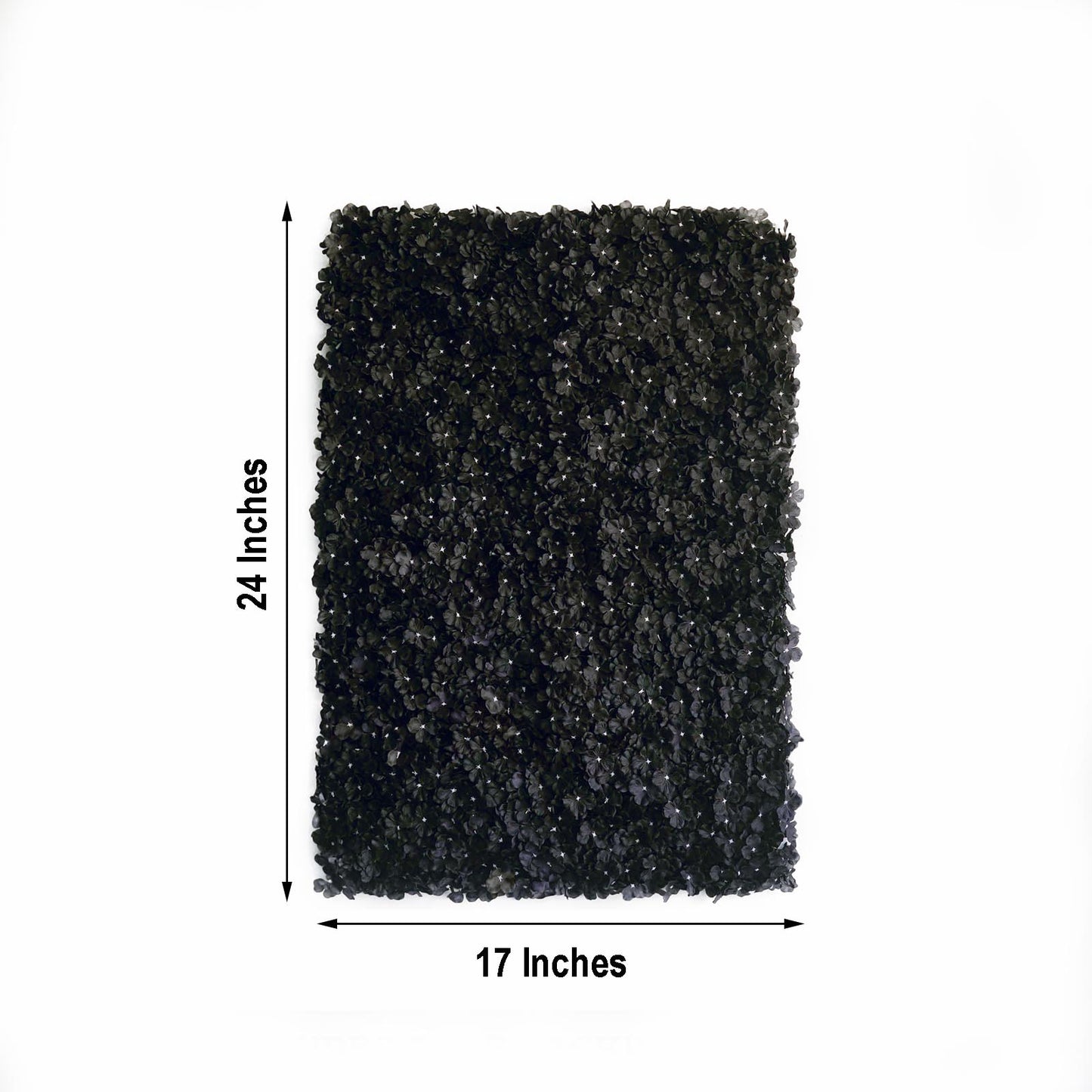 11 Sq ft. | Black UV Protected Hydrangea Flower Wall Mat Backdrop
